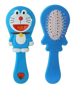 Iyaan Cartoon Design Detangling Hair Brush For Kids Soft Hair Brush With Handle (Blue)