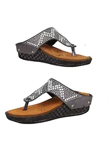 WalkTrendy Womens Synthetic Grey Open Toe Heels - 6 UK (Wtwhs592_Grey_39)