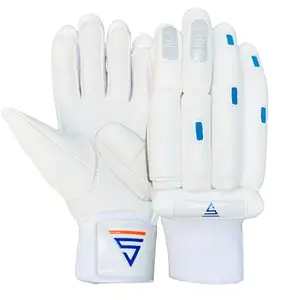VERSANT Goat Cricket Batting Gloves (White, Men Size, Left Handed)