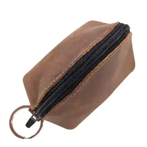 Hide & Drink, Leather Coin Pouch/Keychain/Wallet/Purse/Holder/SD Card/USB/Cash/Case, Handmade Includes 101 Year Warranty :: Bourbon Brown
