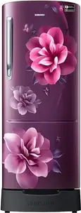Samsung 183 L, 5 Star, Digital Inverter, Direct-Cool Single Door Refrigerator (RR20D2825CR/NL, Red, Camellia Base Stand Drawer)