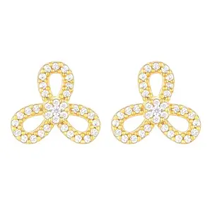 GIVA 925 Silver Golden Trifecta Earrings| studs to Gift Women & Girls | With Certificate of Authenticity and 925 Stamp | 6 Months Warranty*