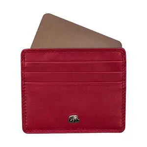BROWN BEAR Premium RFID Card Holder Wallet for Men, Pure Nappa Leather ID/Visiting/Debit/Credit Card Holder for Men