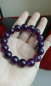 GtcGems Amethyst Bracelet Original Certified by Igl Lab Jamuniya Stone Bracelet Luxurious Purple Color February Birthstone Hand Bracelet जमुनिया रत्न ओरिजिनल ब्रेसलेट Katela Bracelet for Men & Women