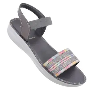WALKAROO Blue Tyga Women's Special Grey Sandals (BT2714) 6 UK