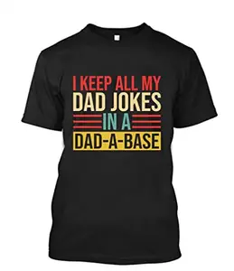 HAMERCOP I Keep All My Dad Jokes in A Dad A Base Happy Father Day Unisex T-Shirt Long Sleeve Sweatshirt Hoodie Black
