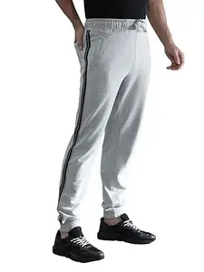 CROCODILE Men Solid French Terry Joggers | Classic Fit | Mid Rise | Drawstring Closure | Ankle Length | Casual Wear