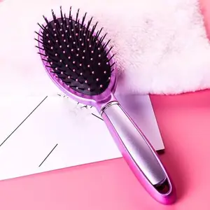 Plastic Oval Hair Brush 22.5 cm Pink