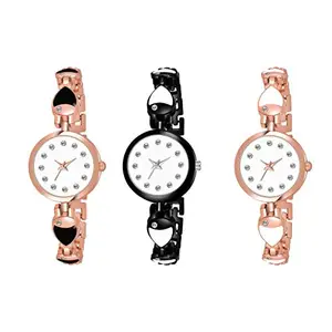 FROZIL Analog White Dial Combo Watches for Girls-Pack of 3(S-396-400-401)