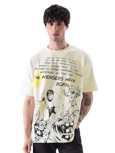 The Souled Store Official Avengers: The Mightiest Heroes Men Oversized T-Shirts