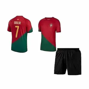 Al Nasser Football Jersey Ronaldo 7 with Shorts 2023/2024 for (Kids,Boys,Men)(8-9Years,Multicolor-6)