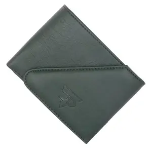 JnD RFID Blocking Green Artificial Leather Wallet for Men