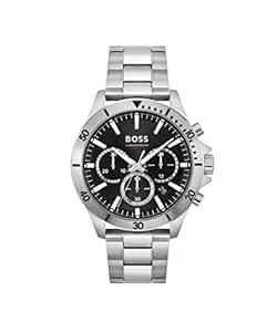 Hugo Boss BOSS Hugo Stainless Steel Troper Analog Black Dial Men's Watch-1514057