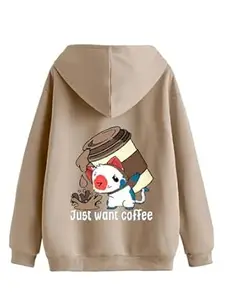 TAGAS Printed Hoodie for Womens | | Casual Zip Front Hoodie, Winterwear for Girls & Woman