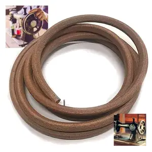 SSS Leather Treadle Belt for Sewing Machine with Metal Hook for Usha, Singer, Merit, Brown, 183cm
