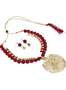 Latest Stylish Stone Studded Jewellery Set for Women |Festive Wedding Party Necklace Earrings|JS_38|