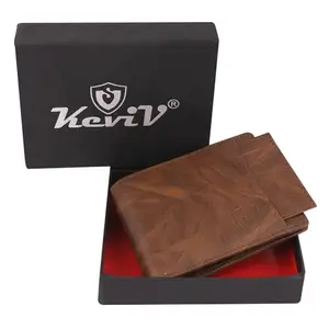Keviv Leather Wallet for Men - Brown (GW220-BR4)