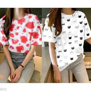Trendy Women’s T-Shirt – Soft, Stylish, and Comfortable Tee for Everyday Fashion and Casual Wear Design No SH-P3285-XL