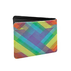styleme Canvas Wallet for Man,Boys 6 Card Holder Wallet Dsigner Multicolor Genuine Leather Wallet ( wn 125