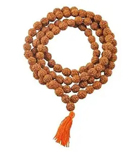Rudraksha Meditation Mala, 108+1 Beads, Traditional Prayer Necklace for Puja Tredition