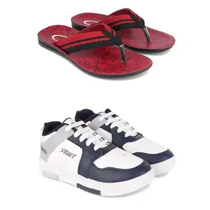 DRACKFOOT Men's Stylish Casual Shoes | Comfortable & Trendy Daily WearPremium Casual Shoes for MenGRT-SPO-(2-Combo)-3129-1075-7 Multicolor