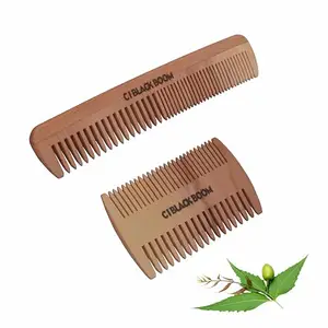 C I Black Boom Neem Wooden Hair Comb Healthy Haircare For Men & Women | (Co1 and Co6)