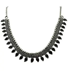 ESHIP Oxdised Ethnic Necklace | Suitable for Casual, Festive and Special Events | (Blue)