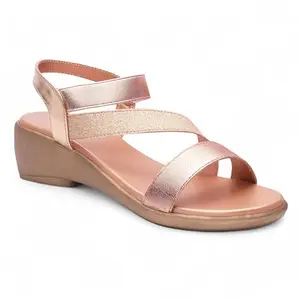 JODYHUB Comfortable Strap Sandal for Women & Girls | Versatile Strap Sandal for Daily Use, Work / Office and College | Formal Wear, for Womens & Girls (Rosegold, UK Footwear Size System, Adult, Women, Numeric, Medium, 7)