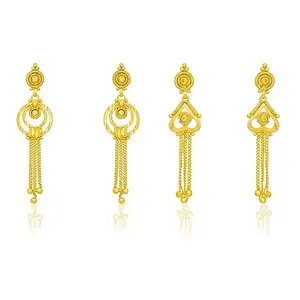 Luv Fashion Traditional Golden Jhumki Earrings Gold Plated Jhumka For Women & Girls CMB2104,2105