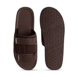 NoStrain Men’s Platform Sandals | Triple Hook & Loop Fit | Cushioned Heel Support | Textile Upper | Washable EVA Sole | Sandals For Man | Black |