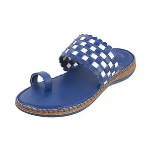 Metro Womens Synthetic Blue Slippers (Size (7 UK (40 EU))