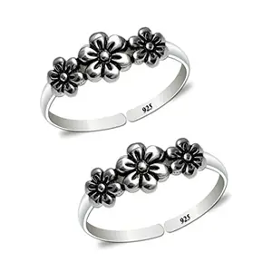 Styleejewel Sterling Silver Toe Rings For Women | Toe Rings Silver Pure | 925 Sterling Silver Toe Ring | Anniversary-Gift For Wife | Bichiya Set For Women Chandi | Silver Oxidised Rings For Women | 2.75 Grams