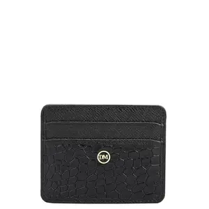 Da Milano Leather Card Holder for Men & for Women - Black (10100A)