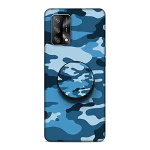 Screaming Ranngers Screaming Ranngers Designer Printed Hard Matt Finish Mobile Case Back Cover with Mobile Holder for Oppo F19 (Army Jersey/Indian)