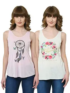 Mack JONNEY Graphic Print Multicolor Tank Tops for Women(Pack of 2)-LT_14_PNK_10_Cream_0002-S