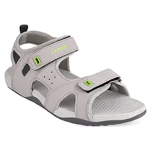 Campus Men's GC-15 L.Gry/D.Gry/F.GRN Sports Sandals - 8UK/India GC-15
