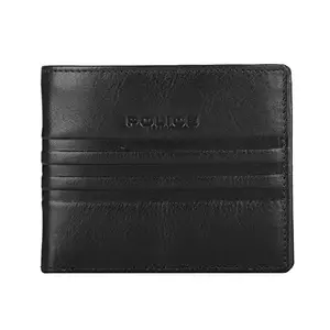 Police Rapido Men's Leather Wallets, Latest Coin RFID Wallet, Gents Purse with Card Holder Compartment-Black