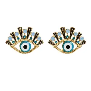 Joker & Witch Quinn Evil Eye Gold Earrings for Women