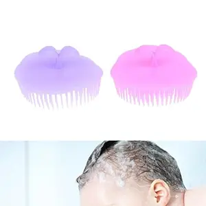 Round comb for women set,Soft Round Rubber Comb (Pack of 2)