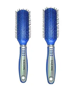 DAZZ LOOK Round Comb For Girls And Boys For Dryer And Straightener, Multi Color, Pack of 2 - |Abslt-CMB(SLN Roller)_P2|