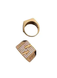 Stylish Men's Designer Ring Diamond Gold Ring For Men Ring/Gold Ring||JEWELRYRING-160-23