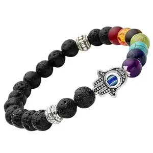 JAGMOOLYA PRODUCTS Bracelet For Women and Men | Fashion Stone Unisex Bands | Accessories Jewellery for Women | Birthday Gift for Girls & Boys, Friendship day (STONE 7 CHAKRA)