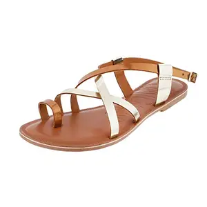 Mochi Womens Synthetic Gold Sandals (Size (5 UK (38 EU))