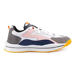 YUVRATO BAXI Men's New Pink Casual Sports and Running Lace-Up Light Weight Shoes. 11 UK