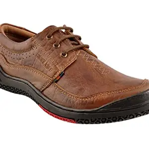 Buckaroo Reed Natural FullGrain Leather Tan Casual Shoes for Mens: Size UK 7