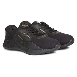 Columbus Men's Romeo Sports Running Shoe- Black/Gold UK/India-7