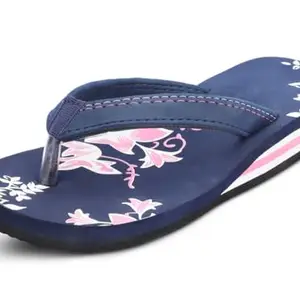 TieFit EVA Slippers for women's Comfortable & Light Weight | Ultra Soft Slippers for Adult, (NavyPink|Size - 7)