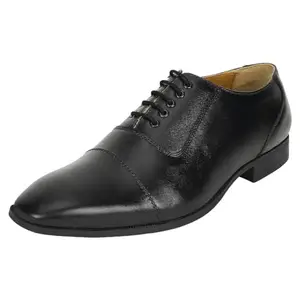 SeeandWear Black Leather Oxford Shoes for Men