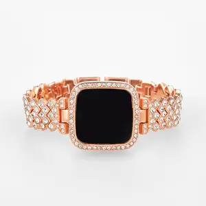 Luminous Opulence: Rosegold LED Touch Screen Digital Display Luxury Bracelet Watch for Girls and Women