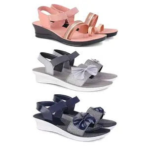 Women's Comfortable Sandal,Casual Lightweight Sandal for Everyday Wear | TBS-(3-COMBO)-1959-1971-1972-8